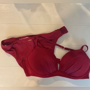 Victoria’s Secret Deep Red Bathing Suit, 36C/Lg